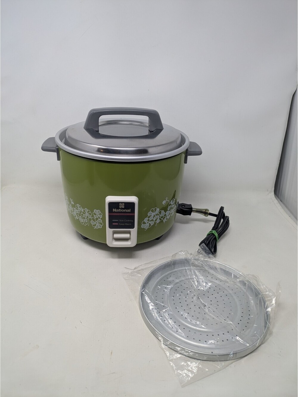 National SR-W18GH  Rice-O-Mat 10 cup Rice Cooker Steamer Floral Pattern Retro